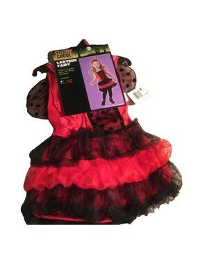 Ladybug Fairy Halloween Dress Costume Girls 4-6 Years